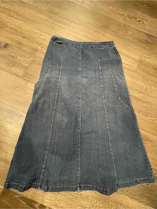 New Creation Apparel Dresses & Skirts - Women's Dark Denim Maxi Skirt - Classic A-Line